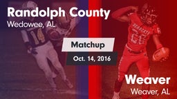 Matchup: Randolph County vs. Weaver  2016