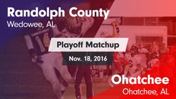 Matchup: Randolph County vs. Ohatchee  2016