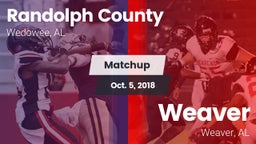 Matchup: Randolph County vs. Weaver  2018