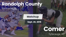 Matchup: Randolph County vs. Comer  2019