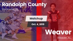 Matchup: Randolph County vs. Weaver  2019