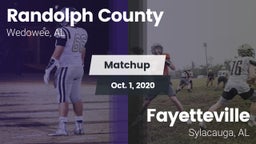 Matchup: Randolph County vs. Fayetteville  2020