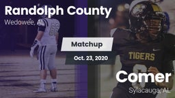 Matchup: Randolph County vs. Comer  2020