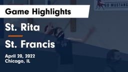 St. Rita  vs St. Francis  Game Highlights - April 20, 2022