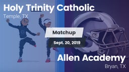 Matchup: Holy Trinity Catholi vs. Allen Academy 2019