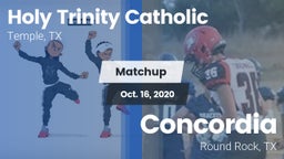 Matchup: Holy Trinity Catholi vs. Concordia  2020
