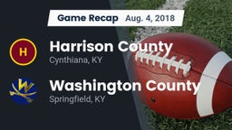 Recap: Harrison County  vs. Washington County  2018