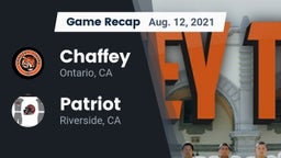 Recap: Chaffey  vs. Patriot  2021