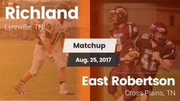 Matchup: Richland vs. East Robertson  2017