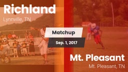 Matchup: Richland vs. Mt. Pleasant  2017