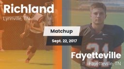 Matchup: Richland vs. Fayetteville  2017