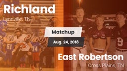 Matchup: Richland vs. East Robertson  2018