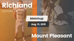 Matchup: Richland vs. Mount Pleasant 2018