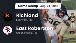Recap: Richland  vs. East Robertson  2018