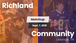 Matchup: Richland vs. Community  2018