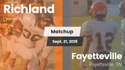 Matchup: Richland vs. Fayetteville  2018