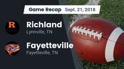 Recap: Richland  vs. Fayetteville  2018