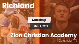 Matchup: Richland vs. Zion Christian Academy  2019