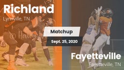 Matchup: Richland vs. Fayetteville  2020