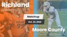 Matchup: Richland vs. Moore County  2020