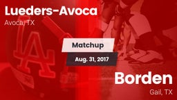 Matchup: Lueders-Avoca vs. Borden  2017