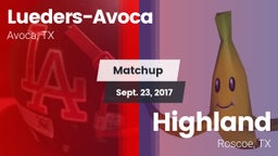 Matchup: Lueders-Avoca vs. Highland  2017