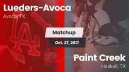 Matchup: Lueders-Avoca vs. Paint Creek  2017