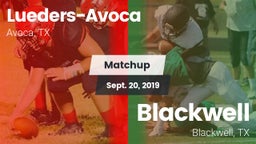 Matchup: Lueders-Avoca vs. Blackwell  2019