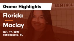 Florida  vs Maclay  Game Highlights - Oct. 19, 2023