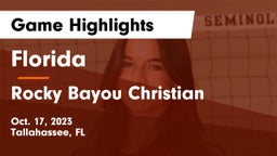 Florida  vs Rocky Bayou Christian  Game Highlights - Oct. 17, 2023