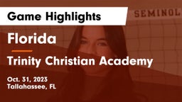 Florida  vs Trinity Christian Academy Game Highlights - Oct. 31, 2023