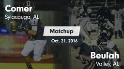 Matchup: Comer  vs. Beulah  2016