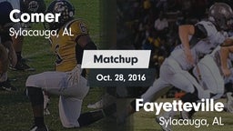 Matchup: Comer  vs. Fayetteville  2016