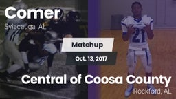 Matchup: Comer  vs. Central of Coosa County  2017