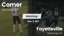 Matchup: Comer  vs. Fayetteville  2017