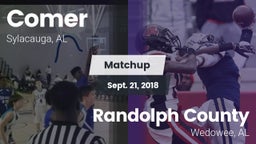 Matchup: Comer  vs. Randolph County  2018