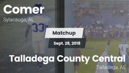 Matchup: Comer  vs. Talladega County Central  2018