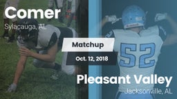 Matchup: Comer  vs. Pleasant Valley  2018