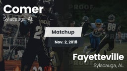 Matchup: Comer  vs. Fayetteville  2018