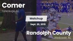 Matchup: Comer  vs. Randolph County  2019