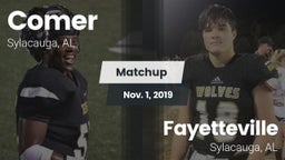 Matchup: Comer  vs. Fayetteville  2019