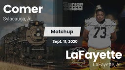 Matchup: Comer  vs. LaFayette  2020