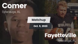 Matchup: Comer  vs. Fayetteville  2020