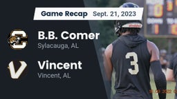 Recap: B.B. Comer  vs. Vincent  2023