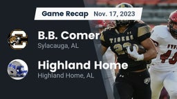 Recap: B.B. Comer  vs. Highland Home  2023