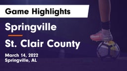 Springville  vs St. Clair County  Game Highlights - March 14, 2022