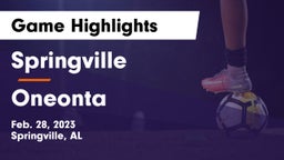 Springville  vs Oneonta  Game Highlights - Feb. 28, 2023