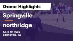 Springville  vs northridge Game Highlights - April 12, 2023