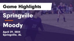 Springville  vs Moody  Game Highlights - April 29, 2024