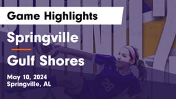 Springville  vs Gulf Shores  Game Highlights - May 10, 2024
